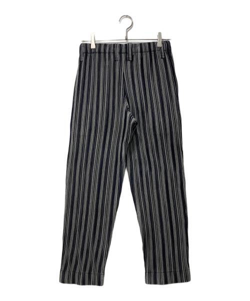 HOMME PLISSE ISSEY MIYAKE（オム プリッセ イッセイ ミヤケ）HOMME PLISSE ISSEY MIYAKE (オム プリッセ イッセイ ミヤケ) カラミ織りプリーツストレートパンツ ブラック サイズ:１の古着・服飾アイテム