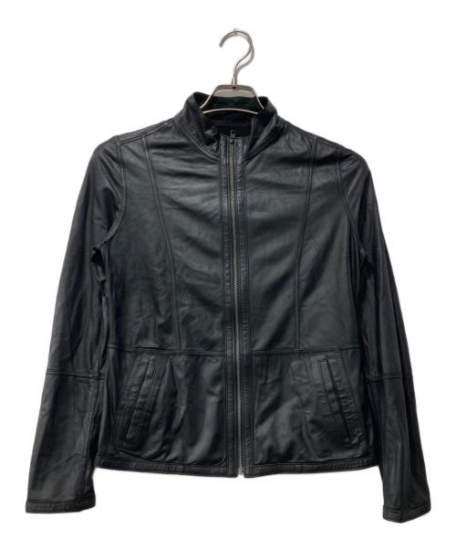 caliga pelle（-）caliga pelle (-) レザージップジャケット ブラック サイズ:Mの古着・服飾アイテム