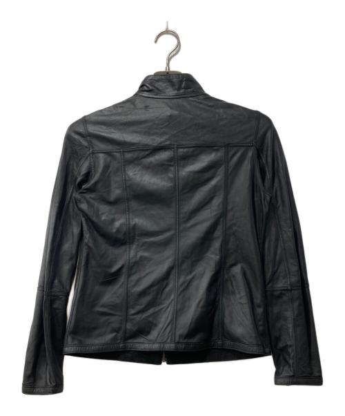 caliga pelle（-）caliga pelle (-) レザージップジャケット ブラック サイズ:Mの古着・服飾アイテム