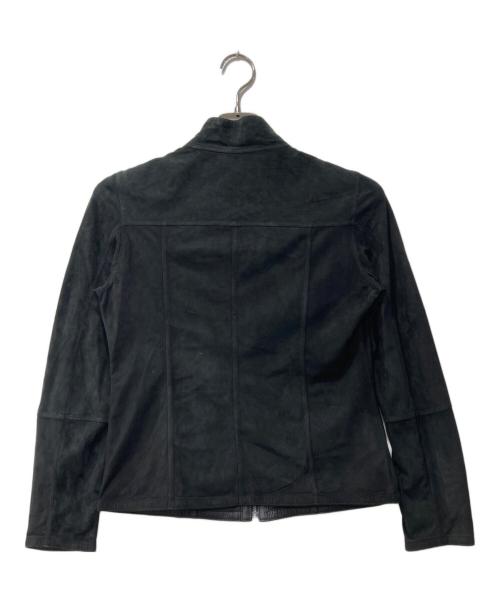 caliga pelle（-）caliga pelle (-) レザージップジャケット ブラック サイズ:Mの古着・服飾アイテム