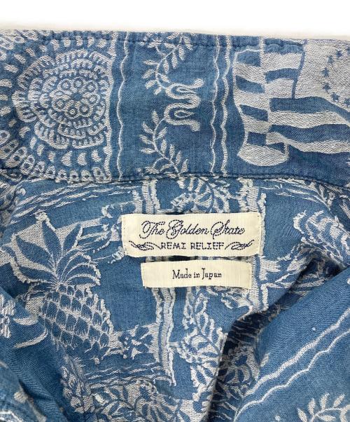 REMI RELIEF（レミレリーフ）REMI RELIEF (レミレリーフ) オープンカラーシャツ ブルー サイズ:Mの古着・服飾アイテム