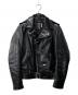 Schott（ショット）の古着「613UHT HORSEHIDE ONE STAR /レザーライダースジャケット」｜ブラック