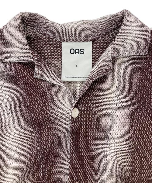 OAS（オーエーエス）OAS (オーエーエス) 半袖ネットシャツ ブラウン サイズ:Lの古着・服飾アイテム