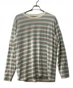 AURALEEオーラリー）の古着「GRADIENT STRIPE JERSEY L/S TEE/ロングスリーブカットソー」｜ベージュ