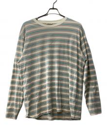 AURALEE（オーラリー）の古着「GRADIENT STRIPE JERSEY L/S TEE/ロングスリーブカットソー」｜ベージュ