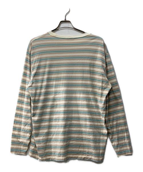 AURALEE（オーラリー）AURALEE (オーラリー) GRADIENT STRIPE JERSEY L/S TEE/ロングスリーブカットソー ベージュ サイズ:５の古着・服飾アイテム