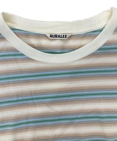 AURALEE（オーラリー）AURALEE (オーラリー) GRADIENT STRIPE JERSEY L/S TEE/ロングスリーブカットソー ベージュ サイズ:５の古着・服飾アイテム