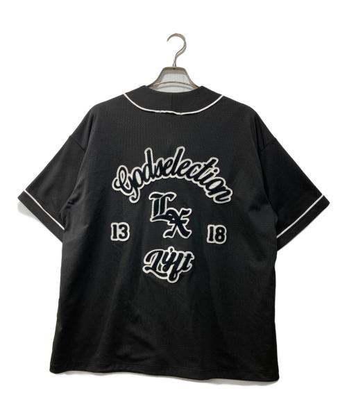 GOD SELECTION XXX（ゴッド セレクション トリプルエックス）GOD SELECTION XXX (ゴッド セレクション トリプルエックス) Lyft (リフト) ベースボールシャツ ブラック サイズ:Mの古着・服飾アイテム
