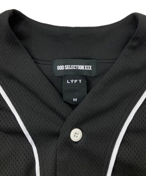 GOD SELECTION XXX（ゴッド セレクション トリプルエックス）GOD SELECTION XXX (ゴッド セレクション トリプルエックス) Lyft (リフト) ベースボールシャツ ブラック サイズ:Mの古着・服飾アイテム