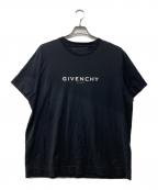 GIVENCHYジバンシィ）の古着「リバースエフェクト ロゴ クルーネック Tシャツ」｜ブラック