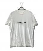 GIVENCHYジバンシィ）の古着「リバースエフェクト ロゴ クルーネック Tシャツ」｜ホワイト