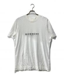 GIVENCHY（ジバンシィ）の古着「リバースエフェクト ロゴ クルーネック Tシャツ」｜ホワイト