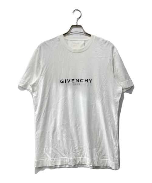 GIVENCHY（ジバンシィ）GIVENCHY (ジバンシィ) リバースエフェクト ロゴ クルーネック Tシャツ ホワイト サイズ:XLの古着・服飾アイテム