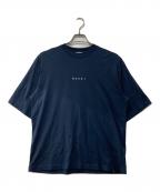 MARNIマルニ）の古着「コットンクルーネックS/Sロゴカットソー」｜ネイビー