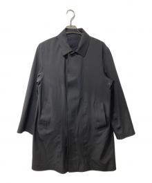 MACKINTOSH PHILOSOPHY（マッキントッシュ フィロソフィー）の古着「britec/2wayダブルクロスステンカラーコート」｜ブラック