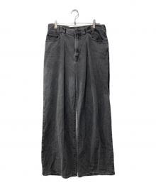 LEVI'S PReMIUM（リーバイス プレミアム）の古着「FOLDED PLEATED BAGGY ブラック LOSE CONTROL/ブラックデニムパンツ」｜ブラック
