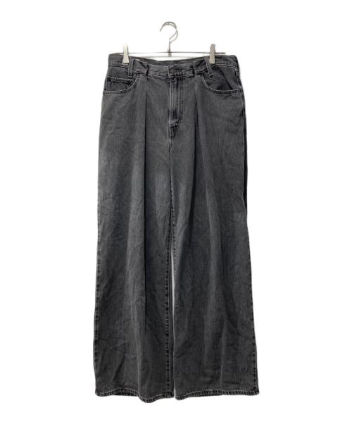 LEVI'S PReMIUM（リーバイス プレミアム）LEVI'S PReMIUM (リーバイス プレミアム) FOLDED PLEATED BAGGY ブラック LOSE CONTROL/ブラックデニムパンツ ブラック サイズ:28の古着・服飾アイテム