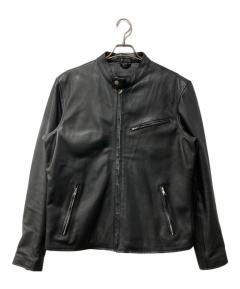 Rick Owens レザーライダースジャケット 46 中古・古着通販】RICK OWENS (リック オウエンス) レザーライダース