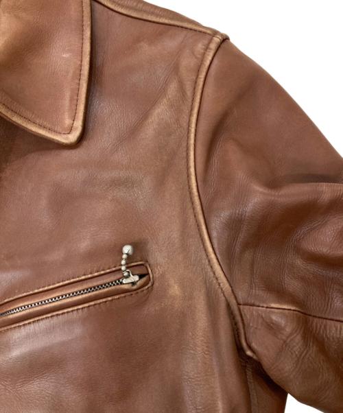 FREEDOM（フリーダム）FREEDOM (フリーダム) レザージャケット ブラウン サイズ:44の古着・服飾アイテム