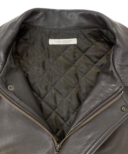 JOURNAL STANDARD（ジャーナルスタンダード）JOURNAL STANDARD (ジャーナルスタンダード) ラム ダッド レザーブルゾン ブラウン サイズ:Lの古着・服飾アイテム