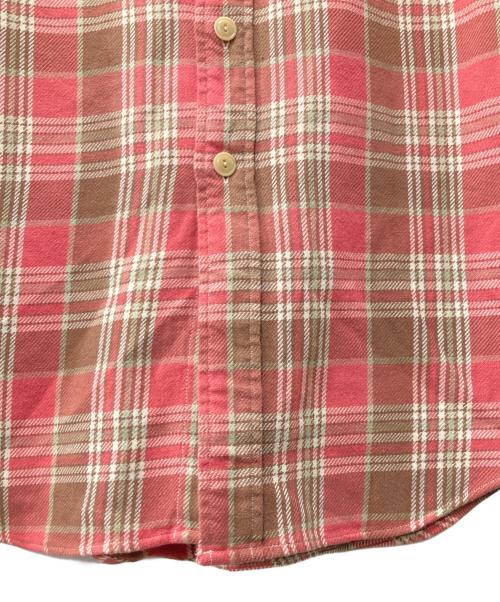 POLO RALPH LAUREN（ポロ・ラルフローレン）POLO RALPH LAUREN (ポロ・ラルフローレン) 90s/エルボーパッチチェックシャツ レッド サイズ:Lの古着・服飾アイテム