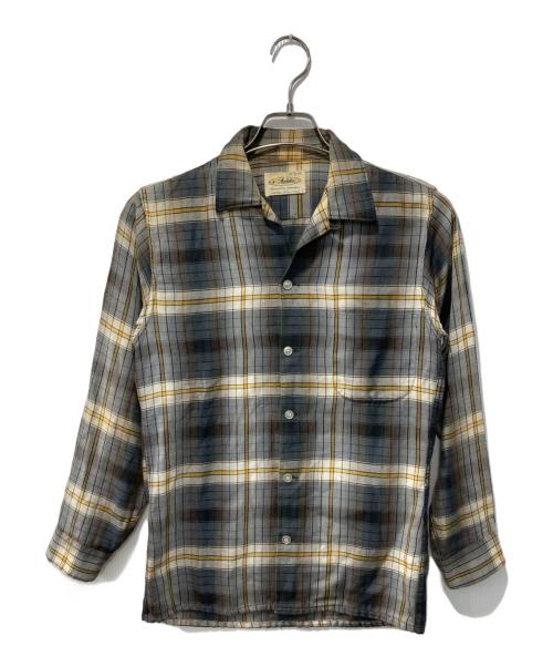 Manhattan（マンハッタン）Manhattan (マンハッタン) 60s/チェックシャツ グレー サイズ:Sの古着・服飾アイテム