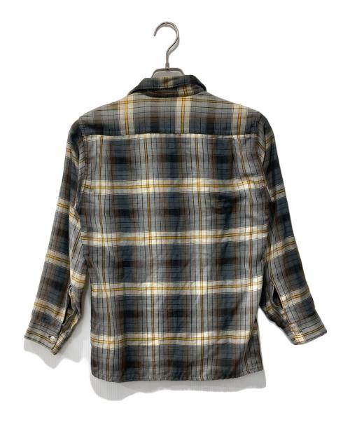 Manhattan（マンハッタン）Manhattan (マンハッタン) 60s/チェックシャツ グレー サイズ:Sの古着・服飾アイテム