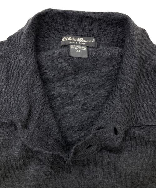 Eddie Bauer（エディーバウアー）Eddie Bauer (エディーバウアー) ニットポロシャツ グレー サイズ:XXLの古着・服飾アイテム