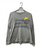 stussyステューシー）の古着「ロングスリーブカットソー」｜グレー
