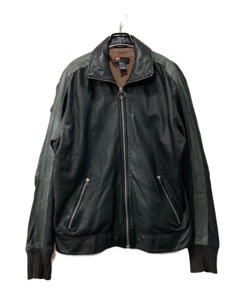 DIESEL（ディーゼル）DIESEL (ディーゼル) 00s/レザージャケット ブラック サイズ:XLの古着・服飾アイテム