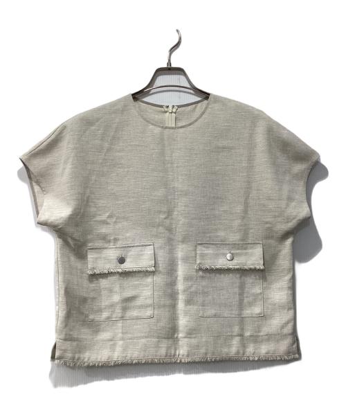 LAUTRE AMONT（ロートレアモン）LAUTRE AMONT (ロートレアモン) ツイルリネーラブラウス ベージュ サイズ:38の古着・服飾アイテム