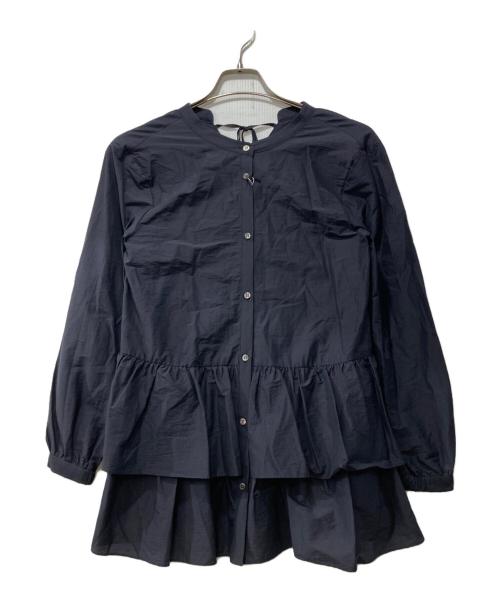 Sono（ソーノ）Sono (ソーノ) 裾フリルのブラウス ブラック サイズ:1 未使用品の古着・服飾アイテム