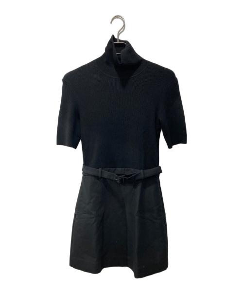 theory（セオリー）theory (セオリー) ニットコンボドレス ワンピース ブラック サイズ:Sの古着・服飾アイテム