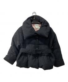 HER LIP TO（ハーリップトゥ）の古着「ダウンジャケット/Lace Shell Belted Down Jacket」｜ブラック