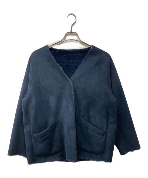 NIMES（ニーム）NIMES (ニーム) フェイクムートン リバーシブルコート ネイビー サイズ:表記なしの古着・服飾アイテム