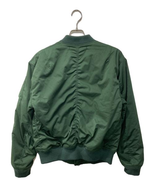 MONKEY TIME（モンキータイム）MONKEY TIME (モンキータイム) TR SATIN PADDED MA-1/ブルゾン グリーン サイズ:Sの古着・服飾アイテム
