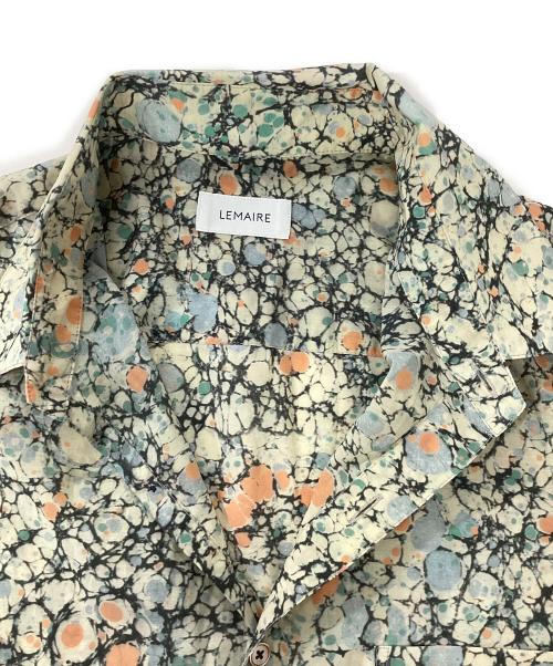 LEMAIRE（ルメール）LEMAIRE (ルメール) マーブルプリント半袖シャツ ベージュ サイズ:Sの古着・服飾アイテム