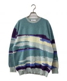 Graphpaper（グラフペーパー）の古着「Jacquard Crew Neck」｜ブルー