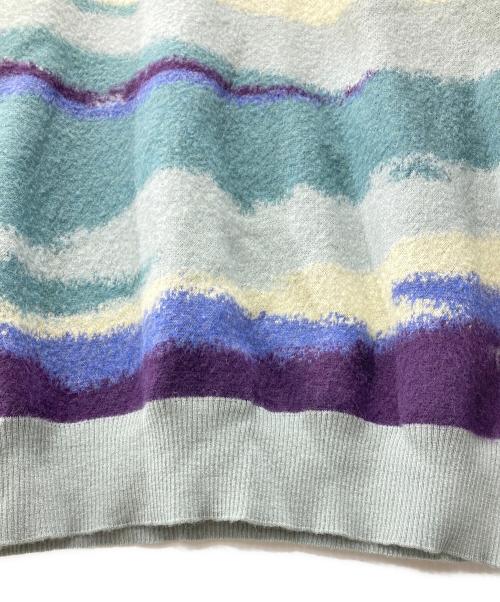 Graphpaper（グラフペーパー）Graphpaper (グラフペーパー) Jacquard Crew Neck ブルー サイズ:1の古着・服飾アイテム
