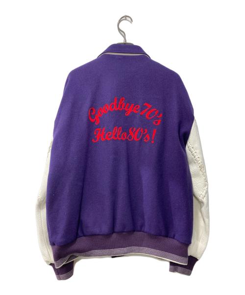 DAIRIKU（ダイリク）DAIRIKU (ダイリク) Andrew Stadium Jacket/スタジャン パープル×ホワイト サイズ:Mの古着・服飾アイテム
