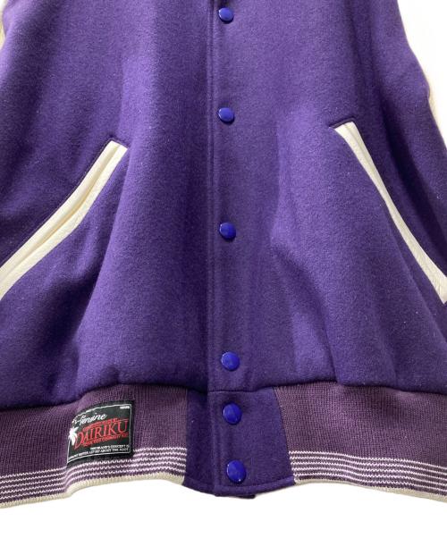 DAIRIKU（ダイリク）DAIRIKU (ダイリク) Andrew Stadium Jacket/スタジャン パープル×ホワイト サイズ:Mの古着・服飾アイテム