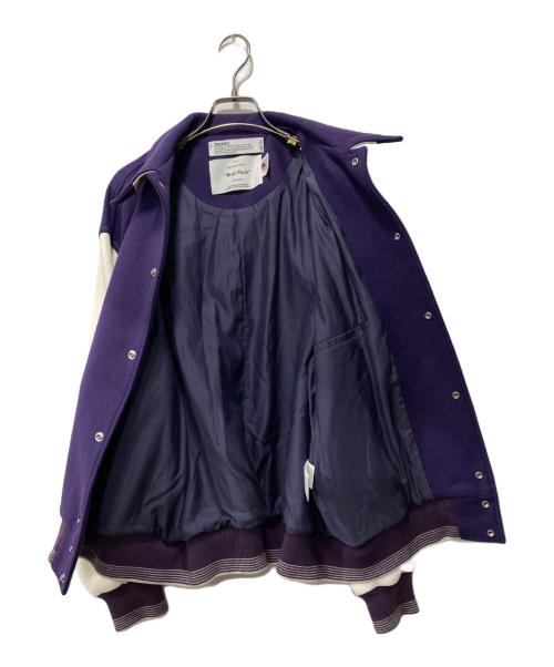 DAIRIKU（ダイリク）DAIRIKU (ダイリク) Andrew Stadium Jacket/スタジャン パープル×ホワイト サイズ:Mの古着・服飾アイテム