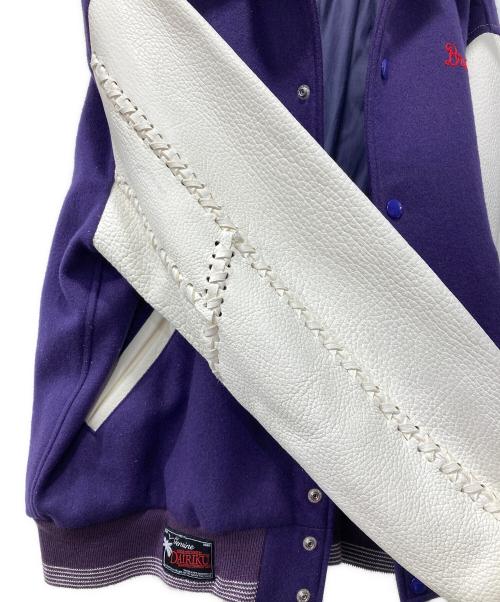 DAIRIKU（ダイリク）DAIRIKU (ダイリク) Andrew Stadium Jacket/スタジャン パープル×ホワイト サイズ:Mの古着・服飾アイテム