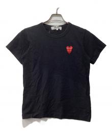 PLAY COMME des GARCONS（プレイコムデギャルソン）の古着「ワンポイントロゴTシャツ」｜ブラック