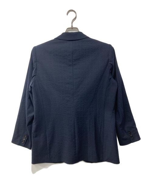 BACCA（バッカ）BACCA (バッカ) シアサッカー オーバーシングルジャケット ネイビー サイズ:38の古着・服飾アイテム