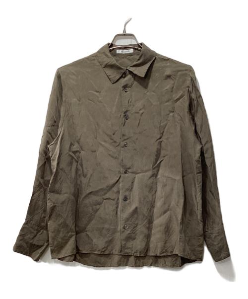 Whim Gazette（ウィムガゼット）Whim Gazette (ウィムガゼット) キュプラフィブリルシャツ ブラウン サイズ:Fの古着・服飾アイテム