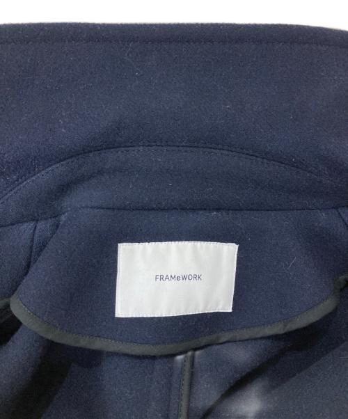 FRAMeWORK（フレームワーク）FRAMeWORK (フレームワーク) ロングPコート ネイビー サイズ:36の古着・服飾アイテム