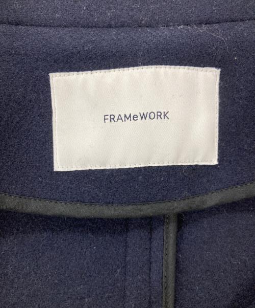 FRAMeWORK（フレームワーク）FRAMeWORK (フレームワーク) ロングPコート ネイビー サイズ:36の古着・服飾アイテム