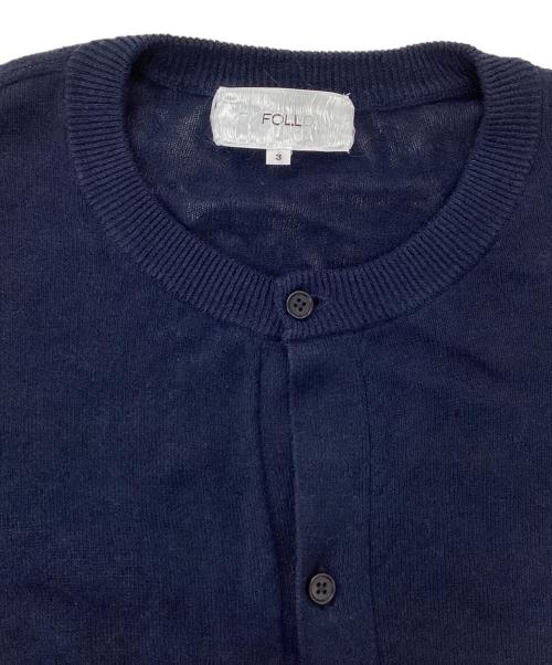 FOLL（フォル）FOLL (フォル) summer linen wardrobe cardigan/カーディガン ネイビー サイズ:3の古着・服飾アイテム