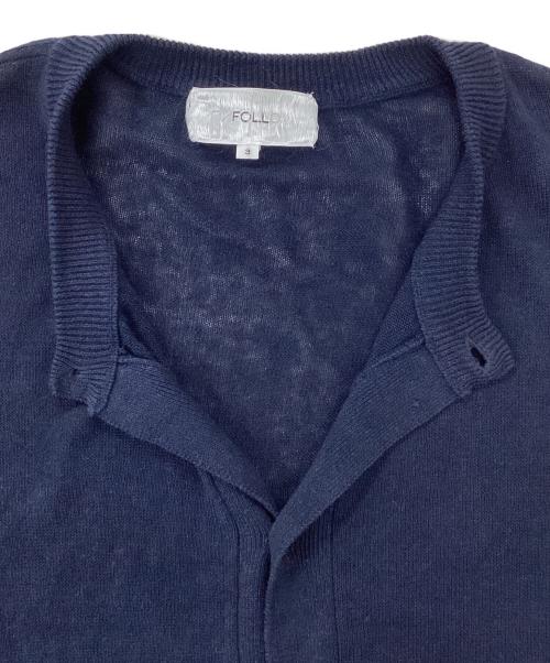 FOLL（フォル）FOLL (フォル) summer linen wardrobe cardigan/カーディガン ネイビー サイズ:3の古着・服飾アイテム